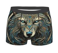 501 Blue Viking Wolf Norse Runes Ancient Men'S Sports Undershorts Comfortable Boxer Briefs Classic Boxers Shorts Cool Boxers Trunk M