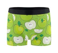 501 Boxer Shorts Apples Green Men'S Underwear Breathable Boxer Briefs Fit Men'S Boxer For Daily Suitable All Occasions Stretchy L