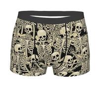 501 Boxer Shorts Fun Skeletons Men'S Boxer Soft Mens Boxer Fit Boxer Briefs For Daily Stretchy Suitable All Occasions L
