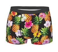 501 Boxer Shorts Hawaiian Pineapples Mens Boxer Breathable Men'S Boxer Comfort Boxer Briefs For Daily Sports Suitable All Occasions L