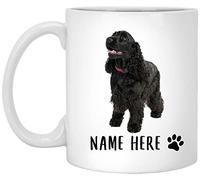 501 Coffee Mug English Cocker Spaniel Black Standing Custom Text Ceramic Tea Cup Coloured Ceramic Mug Contemporary Tea Mug for Home Kitchen Boy 330 ML