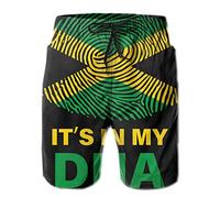 501 Men's Swim Shorts Jamaican It's in My DNA Surfing Beach Shorts Adjustable Waist Board Shorts Breathable Sports Shorts Quick Dry Beach Board Shorts 3XL