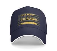501 Plain Baseball Cap Ssbn 731 USS Alabama Snapback Cap Outdoor Cap Distressed Tennis Cap for Boys, Youth, Adult