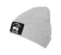 501 Ski Snow Hats Farming Truck Cool No Farmer No Food Tractor Lover Beanie Hats Windproof Cool Gadgets Tidy Knit Large Baggy Cap for Christmas, Camping, Skiing