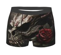 501 Skull Dragon Rose Art Gothic Gloomy Dark Men'S Underwear Trunks Stretchy Sport Underwear Comfortable Underwear Soft Boxer Pants Xl