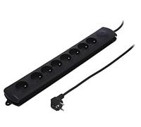 50113 Power Strip: Fusing Sockets: 8 250VAC 10A Black QOLTEC