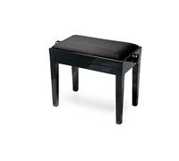 5012 Solo Adjustable Piano Stool Bench Seat Black High Gloss Finish and Black Dralon Top