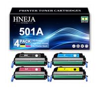 501A Toner Cartridge, Compatible Q6470A Q6471A Q6473A Q6472A Toner Cartridges for HP CP3505 CP3505dn CP3505n CP3505x 3600 3600n 3600dn 3800 3800n 3800dn 3800dtn Printer,4 Colors-1 Pack