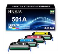 501A Toner Cartridges for HP CP3505 CP3505dn CP3505n CP3505x 3600 3600n 3600dn Printer, Compatible Q6470A Q6471A Q6473A Q6472A Toner Cartridge | High Yield | 6000 Pages,4 Colors-1 Pack