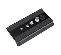 501PL Sliding Quick Release Plate with 1 4-20 3 8 Screws for Manfrotto 501HDV 503HDV 701HDV MH055M0-Q5 Replaces Part 3433PL Compatible RC5 System Aluminium Alloy Pin Black Anodize