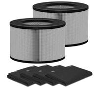 50250-S HEPA Filters Replacement & Carbon Pre-Filter Set Compatible with Honeywell 24000 24500 50250-S 52500 Air Cleaner Purifier, Part Number 24000, (2 HEPA + 4 Carbon Pre-Filter)