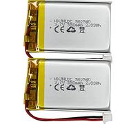 502540 3.7v 550mAh Rechargeable polymer lithium battery for Sena SMH5 SMH5-FM SMH5D SPH10H-FM Motorcycles Bluetooth Headset Battery Replacement and Nextbase 312GW HD Recording DVR Cam