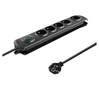 50271 Power Strip: Fusing Sockets: 5 230VAC 10A Black QOLTEC