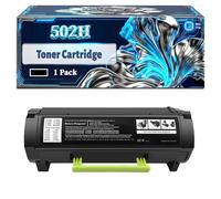 502H Toner Cartridge Compatible for Lexmark MS310d MS310dn MS410d MS410dn MS510dn MS610de MS610dn MS610dte Printers, With Chip Large Capacity 5000 Pages (1 Pack Black)