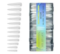 504 Pcs Extra Long Clear Soft Gel Tips - Professional Salon Acrylic Supplies