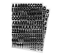 504 Piece 1 Inch Iron On Heat Transfer Letters and Numbers Alphabets Numbers Fabric Vinyl Letter DIY for Sport Jerseys T Shirts Clothes Slogan Printing Crafts Decoration (Black)