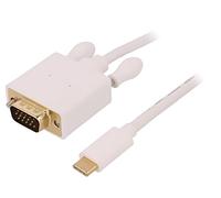 50419 Adapter USB 3.1 D-Sub 15pin HD Male, USB C Male 2m QOLTEC