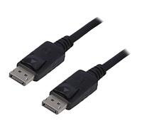 50454 cable Displayport plug, 3 meters black QOLTEC on both sides