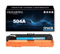 504A Toner Cartridge for HP CP3525 CP3525N CP3525DN CP3525X CM3530 CM3530TS | High Yield CE250A CE251A CE253A CE252A Toner Cartridges Replacement,Cyan-1 Pack