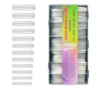 504Pcs Long Full Covers Tips Soft Gels Tips Acrylic Nails Clear Nails Press On False For Women Professional Salon Gel Nail Extension