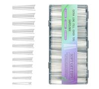 504Pcs Long Full Covers Tips Soft Gels Tips Acrylic Nails Clear Nails Press On False For Women Professional Salon Gel Nail Extension
