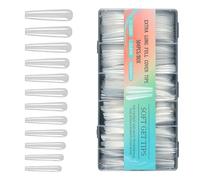504Pcs Long Full Covers Tips Soft Gels Tips Acrylic Nails Clear Nails Press On False For Women Professional Salon Gel Nail Extension