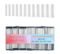 504Pcs Soft Gels Nails Tips Extra Long Full Covers False for Extensions Artificial Clear Press on Clear Acrylic Supplies Full