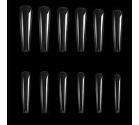 504pcs XXL Long Coffin Press On Full False Nails Square For Art Clear And Natural