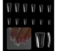 504x Duck Nails Tips Clear Half Covers False Press On Curved Manicures Supplies