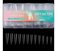 504x/Set Clear Tips Soft Gels Tips Extra Long Full Tips Supplies Artificial False Nails For Acrylic Nails