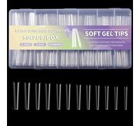 504x/Set Clear Tips Soft Gels Tips Extra Long Full Tips Supplies Artificial False Nails For Acrylic Nails