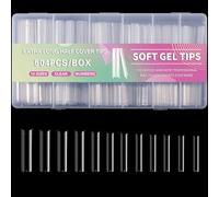 504x/Set Clear Tips Soft Gels Tips Extra Long Full Tips Supplies Artificial False Nails For Acrylic Nails