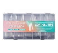 504x/Set Soft Gels Tips Press On Extra Long Full Tips Clear Tips Ballerinas False Nails for Salons