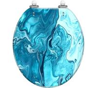 505 Round Toilet Seat Tiger Skin Resin Toilet lid Quietly Close Color1