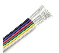 5050 RGB Light Cable, 18AWG Connector Electric Wires, 5M/10M Electrical Wire, 2/3/4/5/6 Pins Cable(6pin,10m)