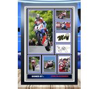 (506) John McGuinness Isle Of Man TT Motorbike Legend Signed Framed Autograph Signature A4 (21 X 297 CM) Art Work Wall Art Display (REPRINT) #####