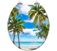 506 Round Toilet Seat Tiger Skin Resin Toilet lid Quietly Close Color5