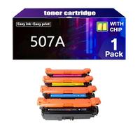507A Toner Cartridge, Replacement Compatible for HP CE400A for HP Laserjet CP3525 3525N 3525DN CM3530 3530FS M551N M551DN M551XH Printer,4 Color-1 pack