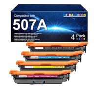 507A Toner Cartridges 4 Pack Replacement for HP 507A Works with HP Laser Enterprise 500 Color M551,Enterprise 500 Color MFP M575, Pro 500 Color MFP M570 Series (Black,Cyan, Magenta, Yellow)