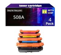 508A 508X Toner Cartridge Set Replacement for HP 508A 508X CF360A CF361A CF362A CF363A for HP M552DN M553N M553X M553DN M576 M577f M577z M577dn Printer Ink,4 Color-1 pcs