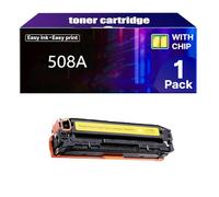 508A 508X Toner Cartridge Set Replacement for HP 508A 508X CF360A CF361A CF362A CF363A for HP M552DN M553N M553X M553DN M576 M577f M577z M577dn Printer Ink,Y-1 pcs
