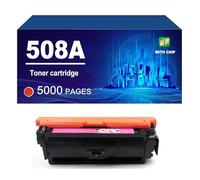 508A Toner Cartridge Compatible For HP COLOR LASERJET M552DN M553N M553X M553DN M557DN M577F M577Z Printer, Yield Up To 6000/ 5000 Pages,Magenta-1 Pack