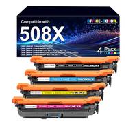 508X Toner Cartridges 4 Pack Replacement for HP 508X Works with HP Color Laser Enterprise M552, M553,Color Laser Enterprise MFP M577 Series (Black,Cyan, Magenta, Yellow)