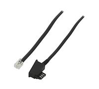 50940 cable: telephone RJ11 plug, TAE F plug 10m black GOOBAY