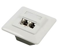 50972 wall socket white IEEE 802.3at cat: 5e RJ45 socket x2 8p8c GOOBAY