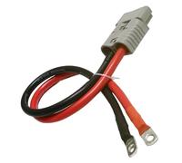 50A 120A 175A Double Pole 600V High Current Plug with 8/6/4/2AWG Silicone Cable Electric Forklift Plug(120A - 6AWG Wire,Length 20cm)