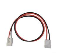 50A 600V For Anderson Battery Charging Connector DC Kit Double Head with Fire Resistant UL94 V0 Polycarbonate Housing and Silver Plated Copper Terminals (100cm)