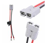 50A Battery Charging Cable With M8 Lug Terminal, Waterproof PVC Copper Wire For EV Solar Power Distribution Industrial Equipment
