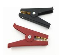 50A Battery Test Clips, Red+Black 75mm Insulated Alligator Clips for Car Van Caravan Boatsa(Nero)