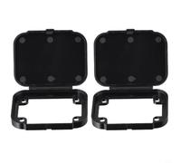 50A Flush Mount Bracket Panel Cover for Caravan Socket - High Current Connector Base for RV Boat Yacht Bus - Black Plastic Housing(2pcs)